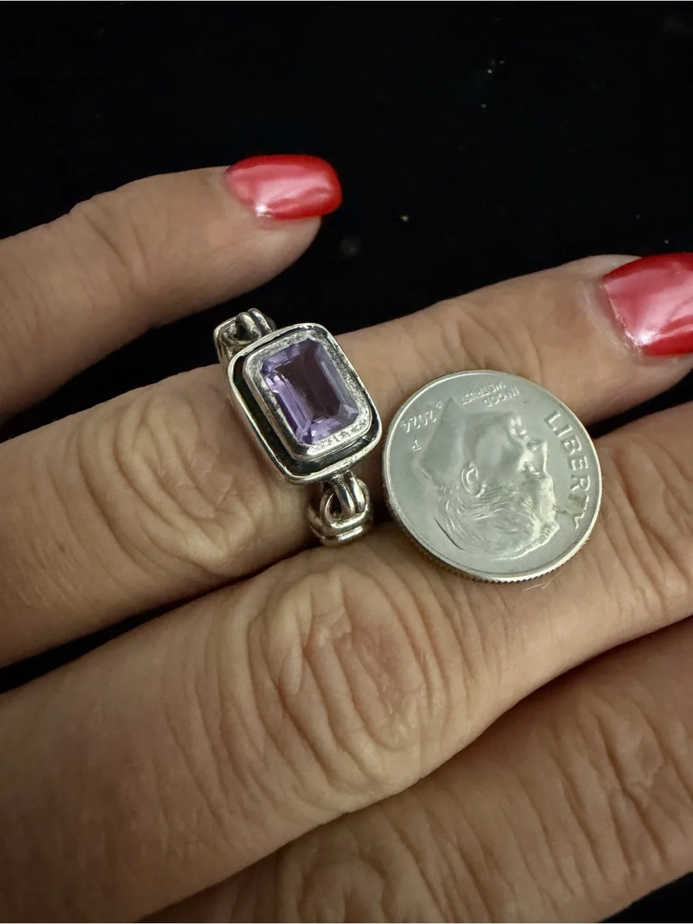 Silpada sterling silver amethyst retired ring